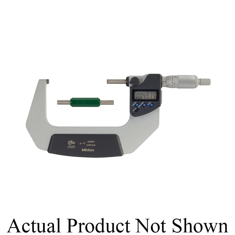 Mitutoyo 293-348-30 Coolant Proof Micrometer, 0 to 1 in Measuring, LCD Display